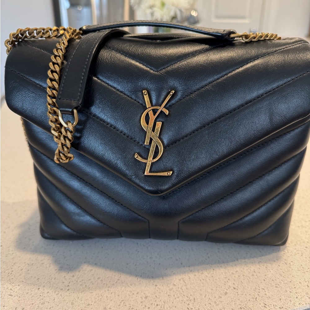 Yves Saint Laurent Lou Lou Small Black Quilted Leather Bag